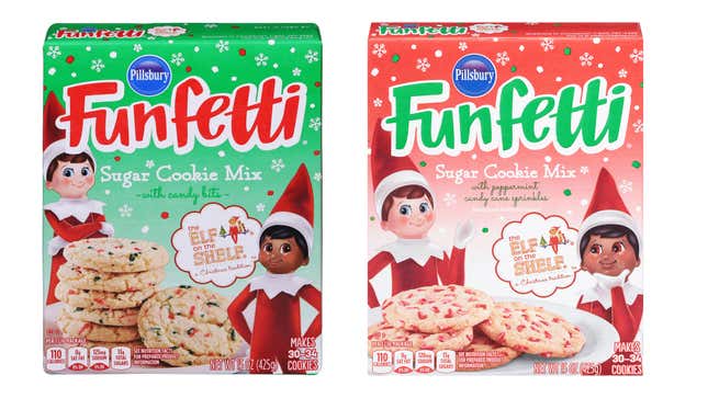 Funfetti Elf on a Shelf sugar cookie mixes