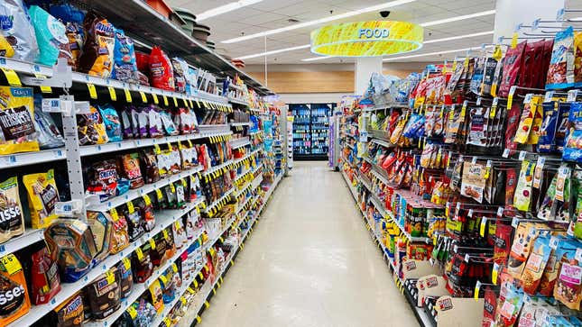 Rite aid grocery aisle full of food