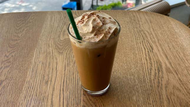 Starbucks Pumpkin Spice Whiskey Barrel-Aged Iced Latte